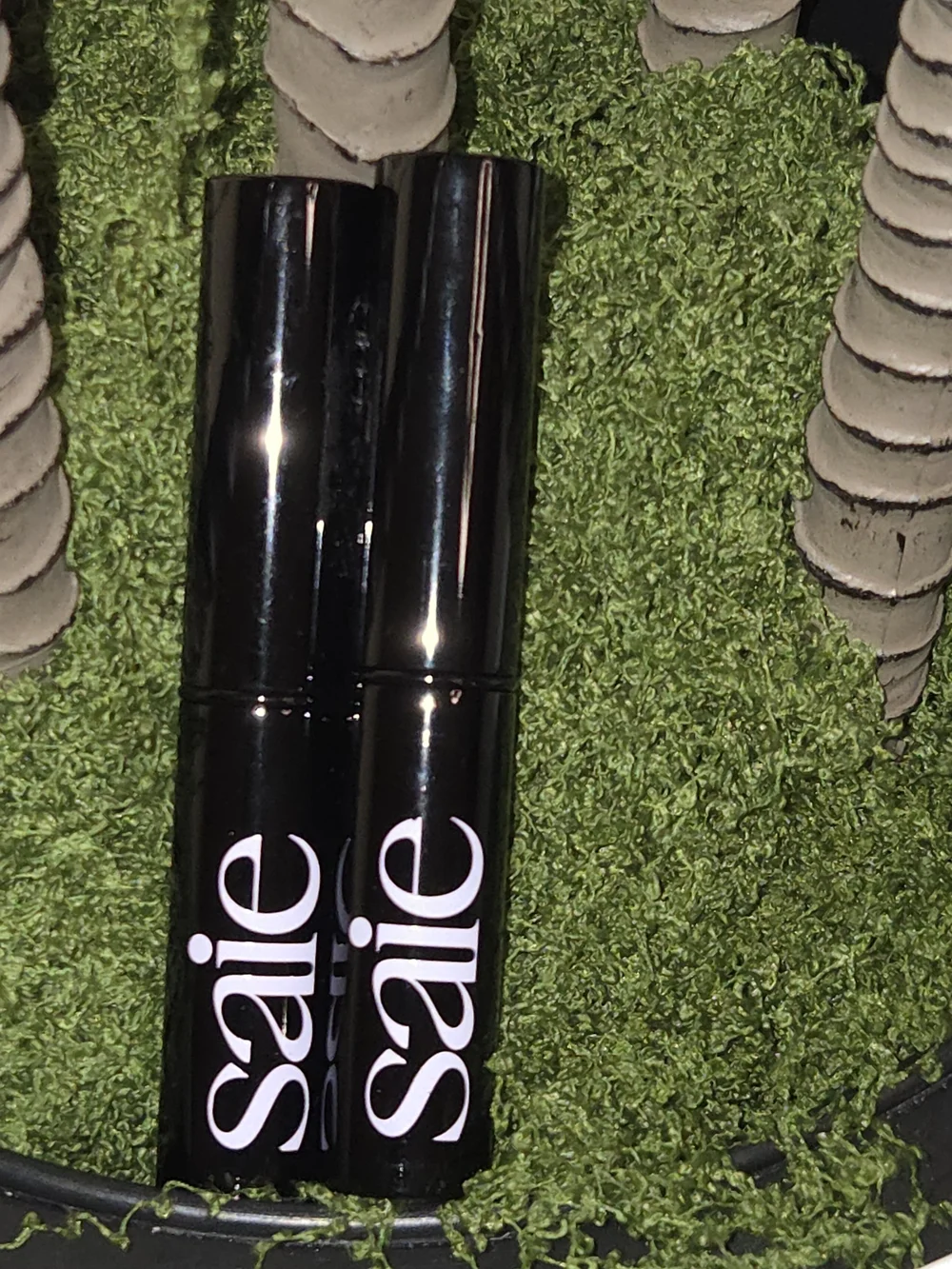 Saie Black Lip & Cheek Balm Duo in Black